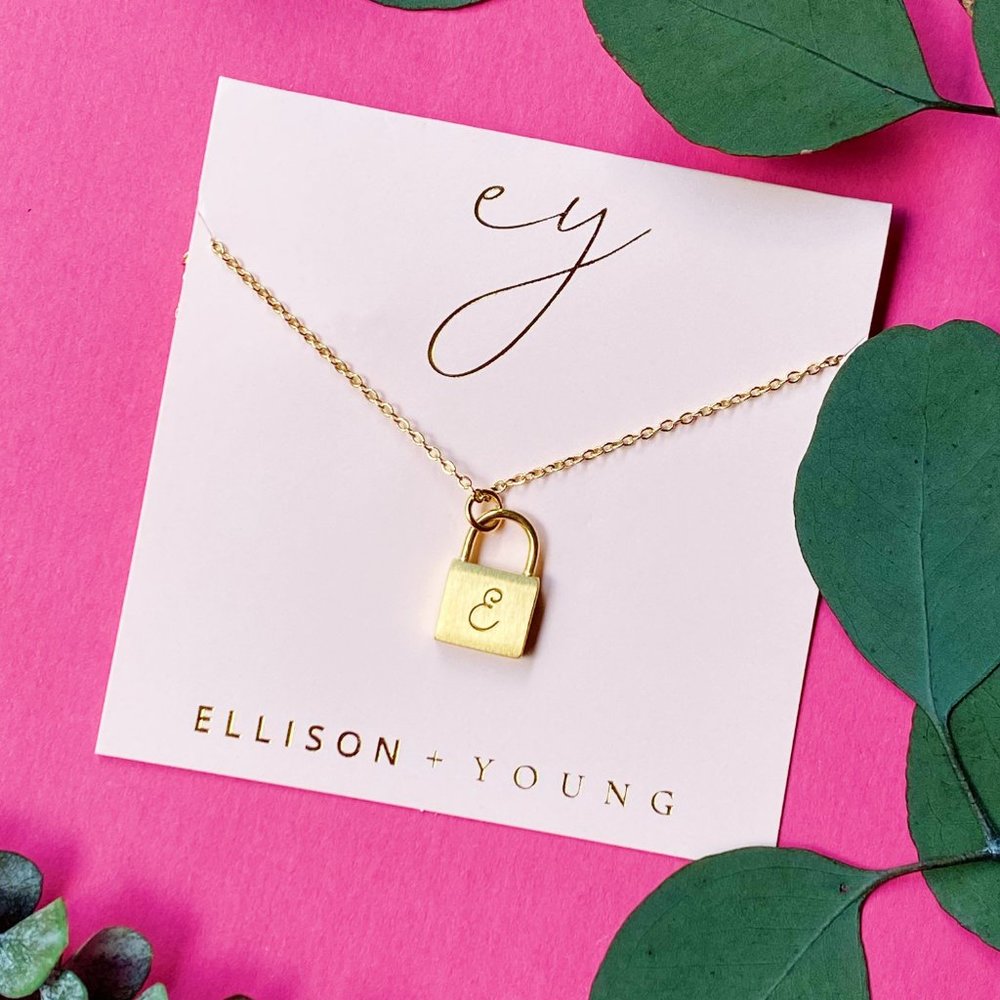 Scripted Notes Locket Initial Necklace - Picture 7 of 16